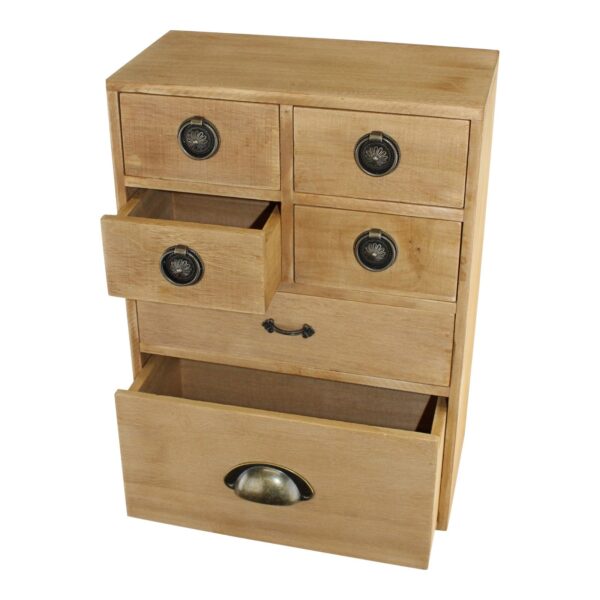 6 Drawer Storage Cabinet, Assorted Size Drawers - Image 5