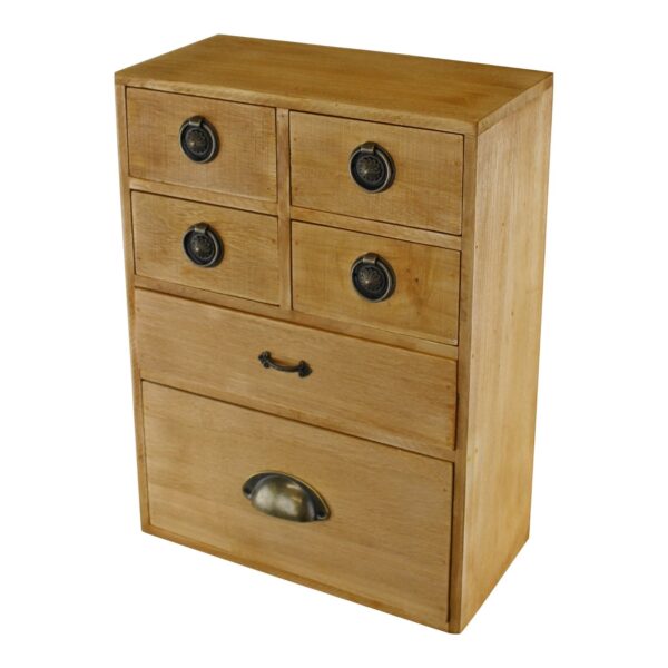 6 Drawer Storage Cabinet, Assorted Size Drawers - Image 4