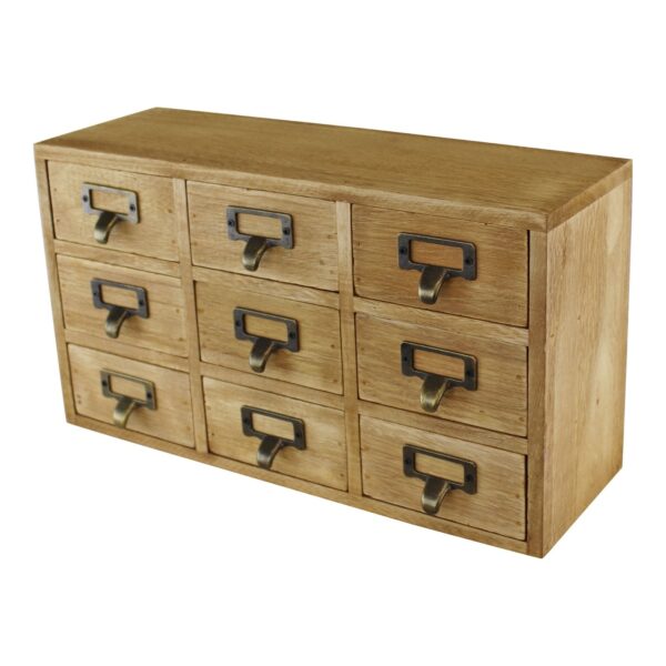 9 Drawer Triple Level Small Storage Unit, Trinket Drawers - Image 4