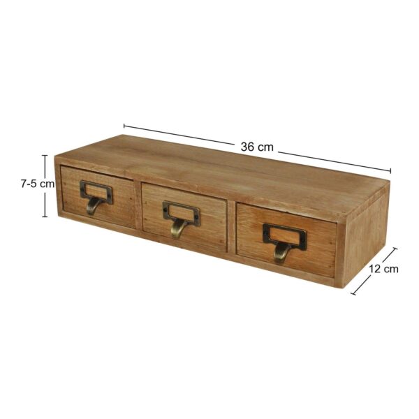 3 Drawer Single Level Small Storage Unit, Trinket Drawers - Image 4