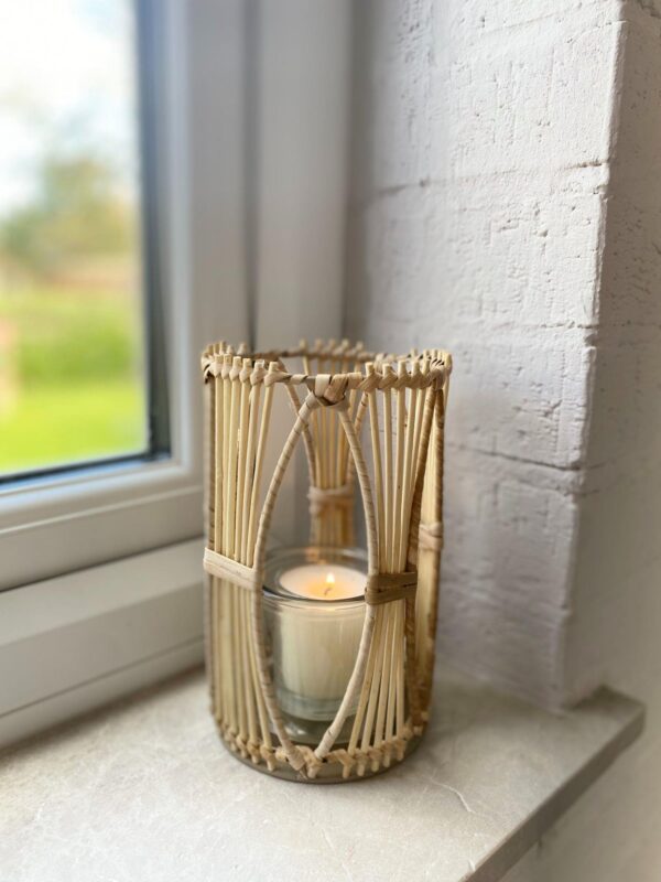 Rattan Candle Holder Large - Image 2