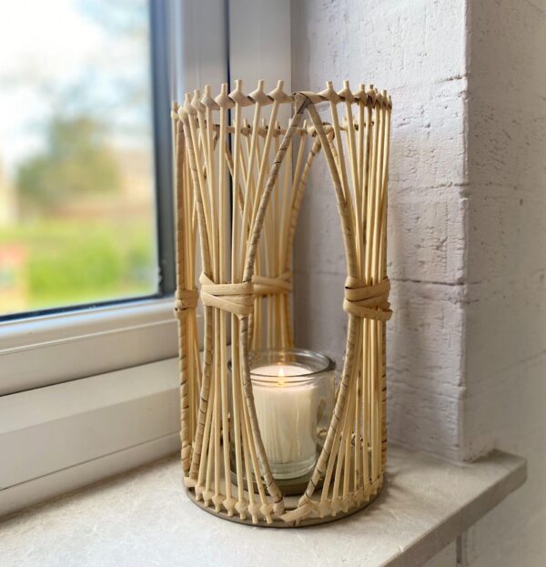 Rattan Candle Holder Large - Image 3