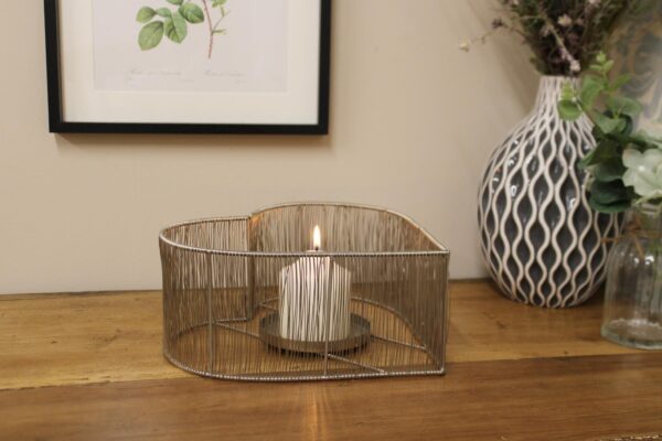 Silver Heart Candle Holder - Image 4