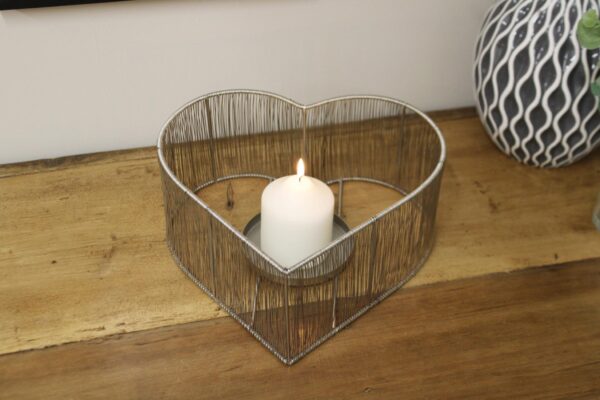 Silver Heart Candle Holder - Image 5