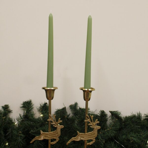 Set of Two Fig and Wood Sage Taper Candles - Image 2