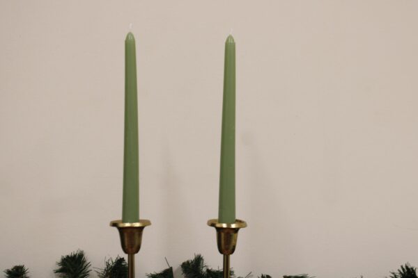 Set of Two Fig and Wood Sage Taper Candles - Image 3